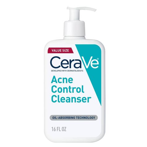 Cerave Acne Control Cleanser, Foam Texture, Cerave Skincare, Salicylic Acid Cleanser, Back Acne, Exfoliating Face Wash, Acne Face Wash, Acne Cleansers, Acne Control