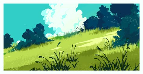 Various practice landscapes. Animation Drawing Sketches, Illustration Japanese, Pixel Gif, Pixel Art Landscape, Animation Inspiration, Foliage Design, Cool Pixel Art, Style Reference, Animation Tutorial