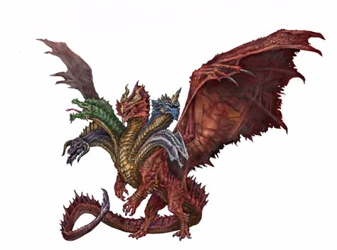 Tyranny Of Dragons, Tiamat Dragon, She Kills Monsters, Big Dragon, Dragon Tales, D D Monsters, Dnd Dragons, Dungeons And Dragons Dice, Legends And Myths