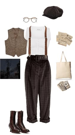 Newsie Outfit, Newsies Aesthetic Outfit, Newsies Outfit Fashion Women, Newsies Outfit Aesthetic, Newsies Inspired Outfits, Newsies Halloween Costume, Newsies Outfit, Musical Outfits Broadway, Newsies Hat