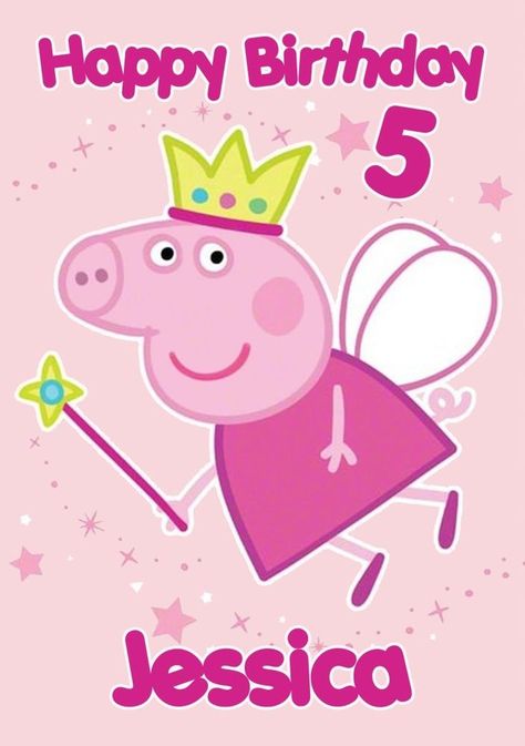 PERSONALISED PRINCESS PEPPA PIG BIRTHDAY CARD Peppa Pig Images, Pig Birthday Card, Peppa Pig Imagenes, Peppa Pig Happy Birthday, Peppa Pig Decorations, Peppa Pig Cake Topper, Peppa Pig Wallpaper, Minnie Mouse Birthday Invitations, Minnie Mouse Invitations