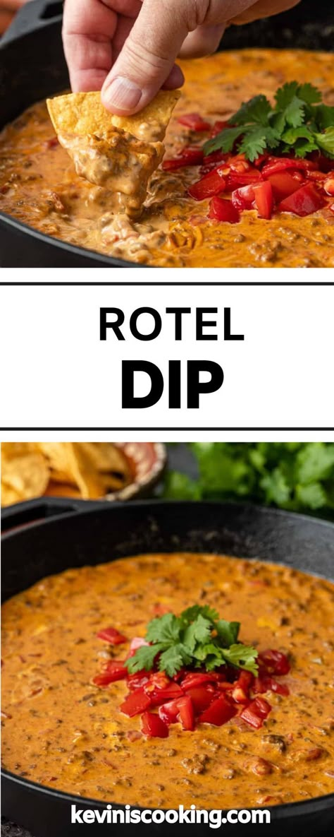 Skillet Queso Dip Velveeta, Spicy Rotel Dip With Ground Beef, Rotel Dip Stovetop, Stove Top Rotel Dip, Rotel Dip On Stove, Vegetarian Rotel Dip, Queso Dip Stove Top, Stove Top Queso Dip, Rotel Dip With Ground Beef Oven