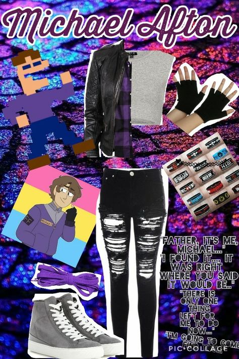 Michael Afton inspired outfit - FNAF Michael Afton Inspired Outfit, Micheal Afton Outfit, Fanf Outfits, Micheal Afton Cosplay Fnaf, Fnaf Themed Outfits, Michael Afton Cosplay, Fnaf Inspired Outfits, Fnaf Outfit Ideas, Fnaf Clothes