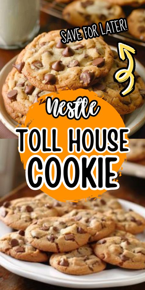 Nestle Toll House Cookie Recipe Toll House Cookie Recipe, Nestle Tollhouse Chocolate Chip Cookies, Tollhouse Cookie Recipe, Nestle Toll House Cookies, Tollhouse Chocolate Chip Cookies, Tollhouse Cookies, Nestle Toll House, Toll House, Classic Cookies