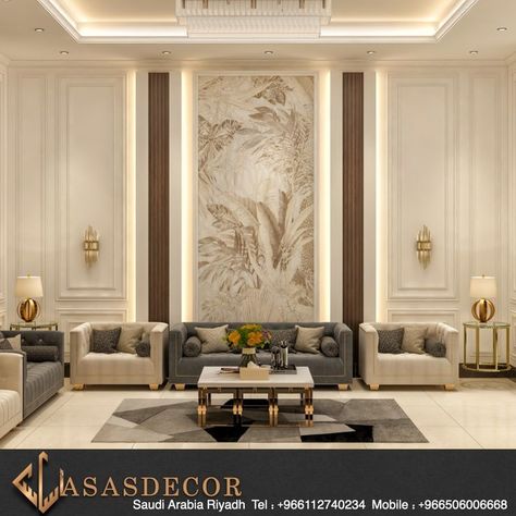 Majles Design, Drawing Room Wall Design, Drawing Room Design, Living Room Wall Designs, Drawing Room Interior Design, Luxury Living Room Decor, تصميم داخلي فاخر, Drawing Room Interior, Latest Living Room Designs