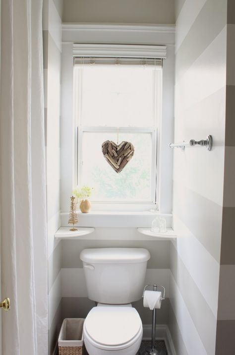 Guest Bathroom With Window Over Toilet, Toilet Room Window, Toilet Below Window, Single Toilet Room Ideas With Window, Toilet Room Decor With Window, Toilet Room With Window, Toilet With Window Behind It, Powder Room With Window Above Toilet, Water Closet With Window