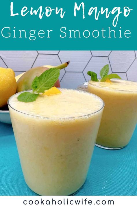 Mango Ginger Smoothie, Yellow Dragon Fruit, Pear Muffins, Pear Ginger, Dairy Free Smoothies, Spring Recipes Dessert, Ginger Smoothie, Fresh Drinks, Spring Brunch