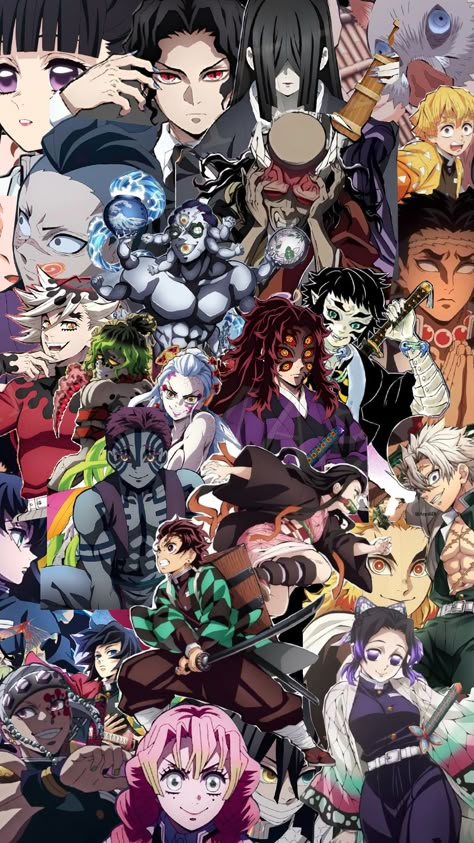 Demon Slayer Collage, Slayer Wallpaper, Anime Collage, Demon Slayer Wallpaper, Anime Board, Anime Funny Moments, Anime Store, Demon Hunter, Anime Character Drawing