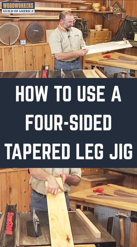 Tapered Legs Furniture, Wood Jig, Saw Sharpening, Woodworking Jig Plans, Diy Table Legs, Woodworking Jigsaw, Diy Beginner, Woodworking Jig, Woodworking Books