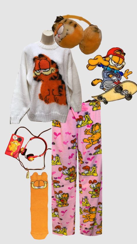 Garfield Pj Pants, Garfield Pjs, Garfield Clothing, Garfield Pajamas, Garfield Clothes, Garfield Outfit, Garfield Pictures, Garfield Images, Silly Clothes