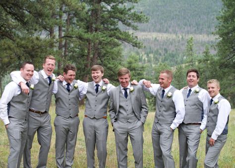 Della Terra Mountain Chateau Summer Wedding Groomsmen Summer Wedding Groomsmen, Groomsmen Colors, Groomsmen Colours, Mountain Chateau, Flower Girl Invitation, Grooms Attire, Groom's Attire, Themed Wedding Decorations, Estes Park Wedding