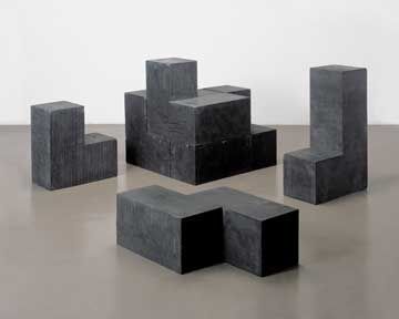 // Damián Ortega, Concrete Cube (black), 2003: Concrete Cube, Concrete Art, Concrete Design, Shape And Form, Sculpture Installation, Business Model, Found Object, Visual Merchandising, Exhibition Design