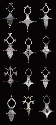 West Africa | 12 silver ‘crosses’ from the Tuareg people of Niger Cultural Tattoos, Moroccan Jewellery, Tuareg People, Tuareg Jewelry, Male Jewelry, Moroccan Jewelry, Beaded Beads, Ancient Jewelry, African Beads