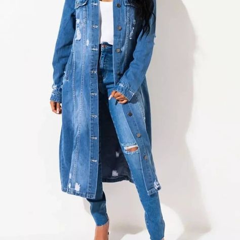 Denim coat outfit