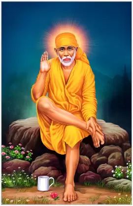 Sai Ram Images Hd, Sia Ram, Shirdi Sai Baba Images, Decor For Living Room Wall, Frame Canvas Painting, Shirdi Sai Baba Wallpapers, Sai Baba Hd Wallpaper, Ram Image, Sai Baba Pictures