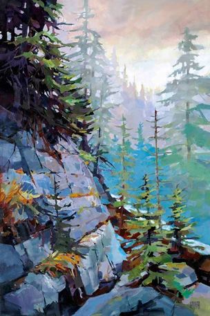 Randy Hayashi, Canadian Painters, Canadian Art, Daily Painting, Canadian Artists, Whistler, Fine Art Gallery, Tree Art, Acrylic Paintings