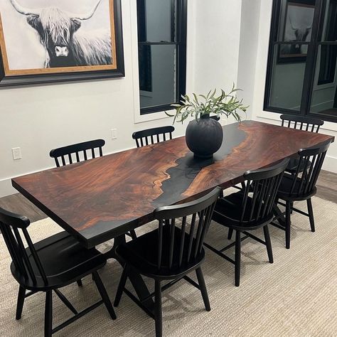 Walnut Diagonal Epoxy River Dining Table Excited to share the latest addition to my #etsy shop: Custom Claro Walnut River Table MTO https://etsy.me/3NgK4Zn #brown #black #contemporary #xshaped #rectangle #diningtable #dinnertable #table #coffeetable Epoxy River Dining Table, Centerpieces Coffee Table, Wood Coffee Table Living Room, Art Coffee Table, Epoxy Dining Table, Coffee Table Makeover, Coffee Table Centerpieces, Custom Countertops, Table Decor Living Room