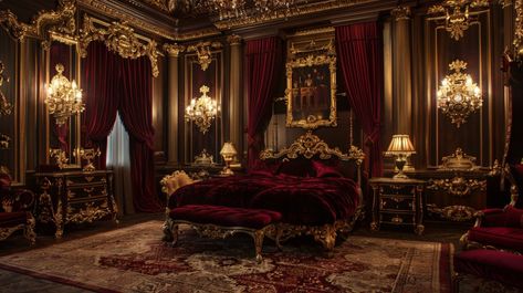 15 Baroque Opulence Room Designs - Marry Design Baroque Decor Modern, Vampire Bedroom, Dark Baroque, Eclectic Room Design, Rococo Interior Design, Maximalist Room, Lavish Living Room, Rococo Interior, Modern Baroque