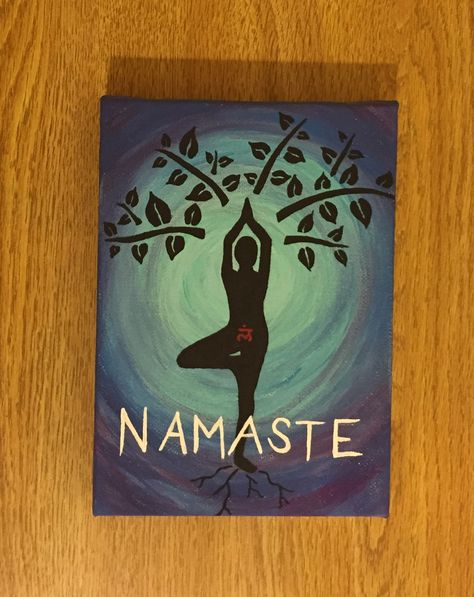 Namaste Painting, Fitness Canvas Painting Ideas, Abstract Yoga Art, Yoga Canvas Painting, Yoga Painting Ideas On Canvas, Yoga Painting Ideas, Yoga Art Painting, Yoga Painting, Namaste Art