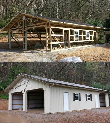 Post-Frame Buildings - White Construction Company Post Frame Construction, Post Frame Building, Post Frame, Pole Barn House Plans, Johnson City Tn, Barn Ideas, Johnson City, Post And Beam, Pole Barn Homes