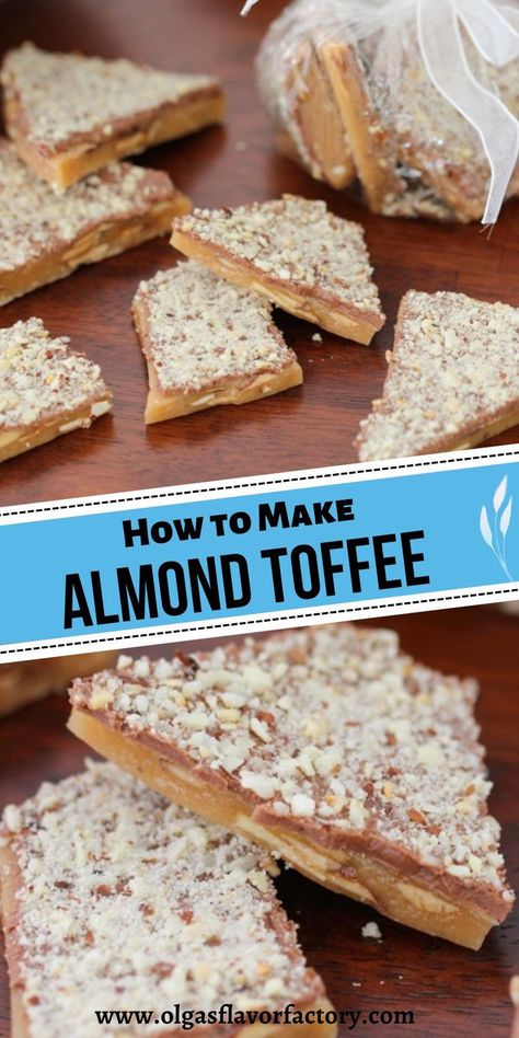 Enstrom Almond Toffee Recipe, Chocolate Almond Toffee, Almond Toffee Recipe, English Toffee Recipe, Easy Toffee, Almond Toffee, Chocolate Covered Almonds, Gluten Free Candy, Toffee Recipe