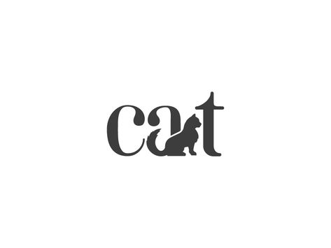 Cat- Wordmark by Burak Bal Pet Shop Logo, Cat Text, Cat Logo Design, Minimal Tattoo Design, Logo Desing, Sport Shirt Design, Tom Y Jerry, Graphic Design Infographic, Text Logo Design