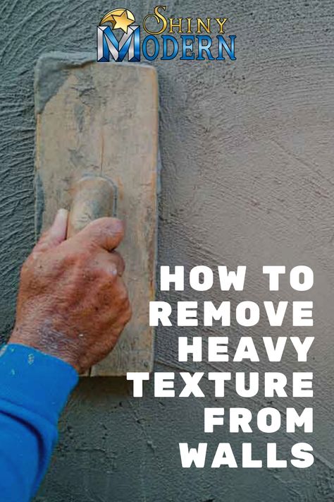 Textured walls can be beautiful, but over time you may want a change. Here is how you can remove the heavy texture from your walls. Textured Wall Removal, How To Remove Stucco From Walls, Imperfect Wall Texture, Removing Ceiling Texture, How To Change Textured Walls, Modern Farmhouse Wall Texture, How To Remove Wall Texture, Heavily Textured Walls, Changing Wall Texture