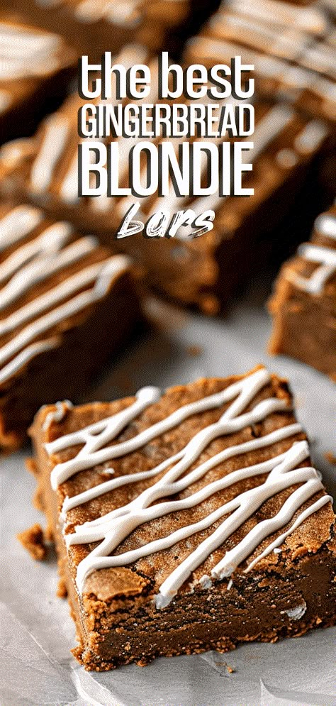 Gingerbread Blondies [40 Minutes] – Chasety Gingerbread Blondies Recipe, Chewy Gingerbread Bars, Gingerbread Bars Recipe, Gingerbread Brownies Recipe, Ginger Blondies, Christmas Blondies, Gingerbread Blondies, Gingerbread Bars, Gingerbread Cookie Bars