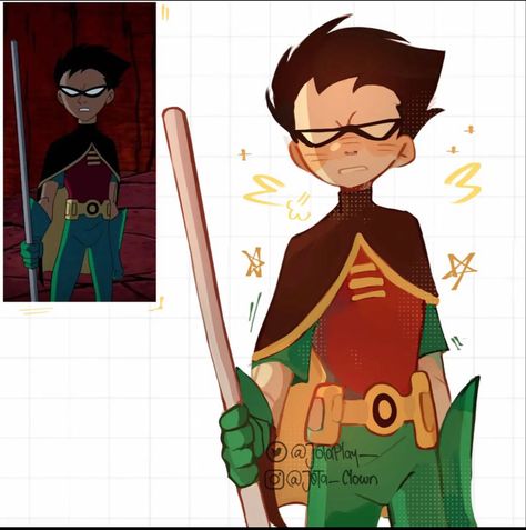 Robin Fanart Teen Titans, Batman And Robin Cartoon, Robin Teen Titans, Teen Titans Robin, Robin Dc, Teen Titans Fanart, Batman Funny, Im Batman, Dc Comics Artwork