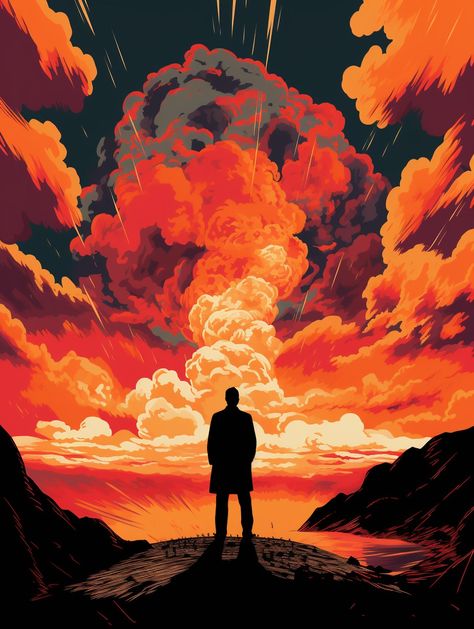 The Atomic Dawn Witness the awe-inspiring spectacle of Dr. J. Robert Oppenheimer's groundbreaking nuclear experiment, set in a distant valley, resulting in a mesmerizing mushroom cloud. It's a testament to human innovation and the profound impact of scientific discovery. 🌄☢️ 
#AtomicDawn #MushroomCloud #RadiantSky #HistoricalImpact #NuclearExploration #PowerOfScience #EpicSpectacle #FarOffDiscovery #ValleyAdventures #ArtisticInnovation
#AIArt #ArtisticExploration #Midjourney Battle Of Armageddon, Revelation 16, Revelation 19, Revelation 20, Mushroom Cloud, Dr J, Scientific Discovery, Cloud Art, Ends Of The Earth