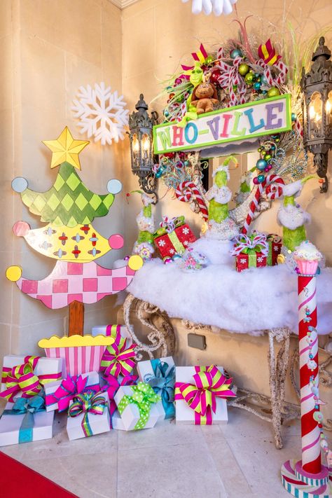 Whoville Christmas Decorations, Turtle Creek Lane, Grinch Decorations, Grinch Christmas Party, Whoville Christmas, Grinch Christmas Tree, Turtle Creek, Grinch Christmas Decorations, Gingerbread Christmas Decor