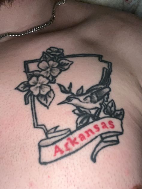 Arkansas Tattoo, State Tattoos, Tasteful Tattoos, Food Stamps, Tattoo Parlors, Arkansas, Tattoos For Women, Tatting, A Man