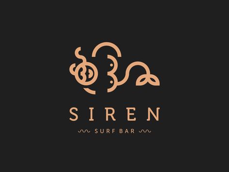 Siren Logo Design, Pool Branding, Surf Bar, Shave Ice, Simple Designs To Draw, Creative Marketing, Dead Sea, Mulan, Sirens