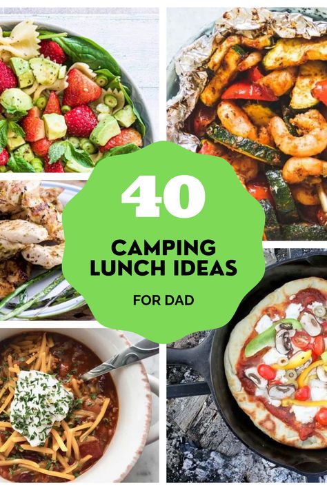 Easy Camp Lunches, Healthy Camping Lunch Ideas, Easy Camping Meals Lunch, Campfire Lunch Ideas, Rv Lunch Ideas, Lunches For Camping, Camping Lunch Ideas Make Ahead, Lunch Camping Ideas, Camping Lunches Ideas