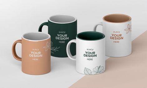 Arrangement of minimal coffee mugs Free ... | Free Psd #Freepik #freepsd #mockup #business #coffee #company Coffee Cup Images, Minimal Coffee, Office Renovation, Coffee Obsession, Coffee Company, Free Vectors, Mockup Free Psd, File Free, Free Psd