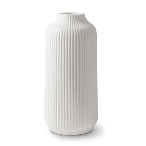 PRICES MAY VARY. 𝗔𝗡 𝗘𝗬𝗘-𝗖𝗔𝗧𝗖𝗛𝗘𝗥 𝗙𝗢𝗥 𝗧𝗛𝗘 𝗟𝗜𝗩𝗜𝗡𝗚 𝗥𝗢𝗢𝗠: The ceramic vase with grooves is a real eye-catcher for the living room. Thanks to the timeless and simple boho design, it looks extremely high-quality and decorative together with a bouquet of flowers or dried flowers. 𝗪𝗔𝗧𝗘𝗥𝗣𝗥𝗢𝗢𝗙: The vase is made of high-quality ceramic and has a white matt surface. It is not only suitable for dried flowers, but also for fresh flowers. 𝗕𝗥𝗘𝗔𝗞𝗣𝗥𝗢𝗢𝗙 𝗣𝗔𝗖𝗞𝗔𝗚𝗜 Grand Vase Deco, Scandinavian Decor Living Room, Vase Deco, Deco Vase, Fun Ornaments, Boho Deco, White Ceramic Vases, Living Room Scandinavian, Scandinavian Living