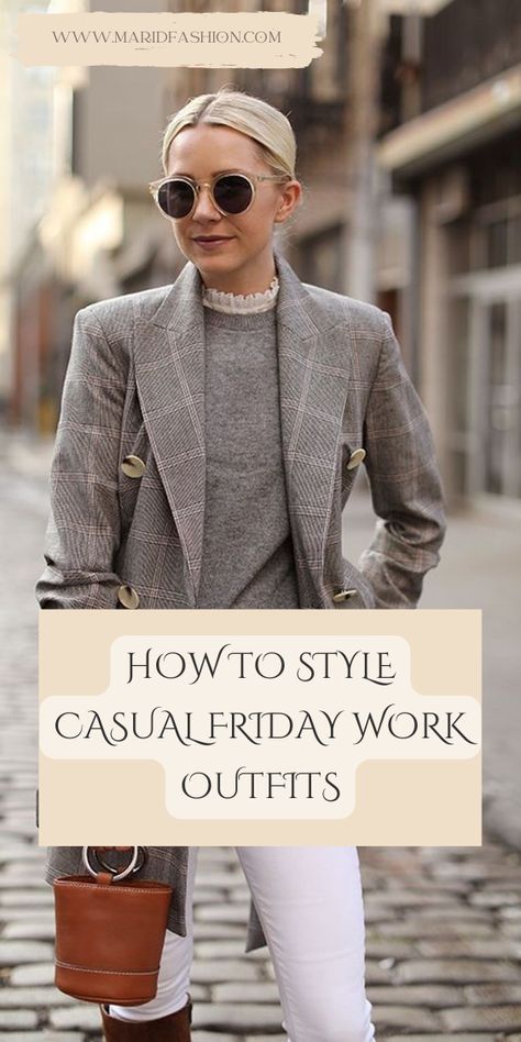 Check out the article and discover the most polished but comfiest casual Friday work outfits. Find style tips and tricks to make better work outfits more quickly. Casual Friday Outfit Office, Casual Friday Work Outfits Winter, Friday Office Outfit, Dress Down Friday Work, Friday Outfit Ideas, Casual Work Outfit Winter, Casual Friday Office, Casual Friday Work Outfits, Friday Outfit For Work