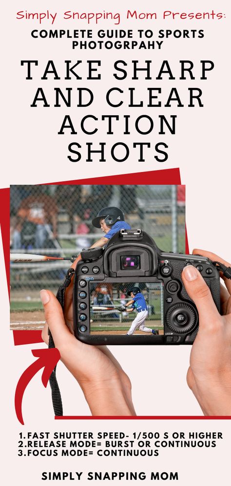 How To Get Into Photography, Taking Sports Pictures Tips, Sports Photography Ideas, Beginner Sports Photography, Sports Camera Settings, Photography Tips And Tricks, Sports Action Shots, Beginner Photography Ideas, Canon Sports Settings