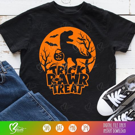 Kids Halloween Shirt Ideas, Halloween T Shirt Design, Dinosaur Shirt Kids, Halloween T Shirt Ideas, Sunset Png, Dinosaur Png, Dinosaur Halloween, Halloween Shirts For Boys, Halloween Shirts Kids