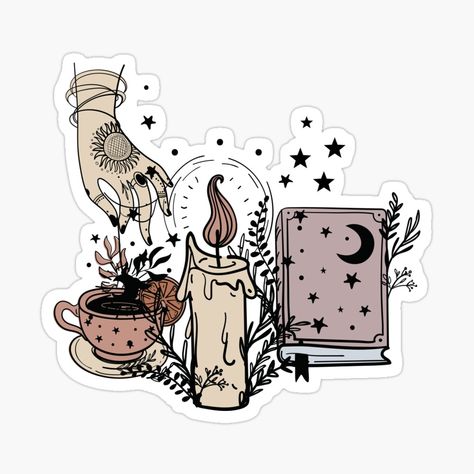 فنسنت فان جوخ, Mate Idea, Witchy Stickers, Witch Stickers, Kindle Stickers, Mystical Art, Ceramics Ideas Pottery, Halloween Stickers, Sticker Book