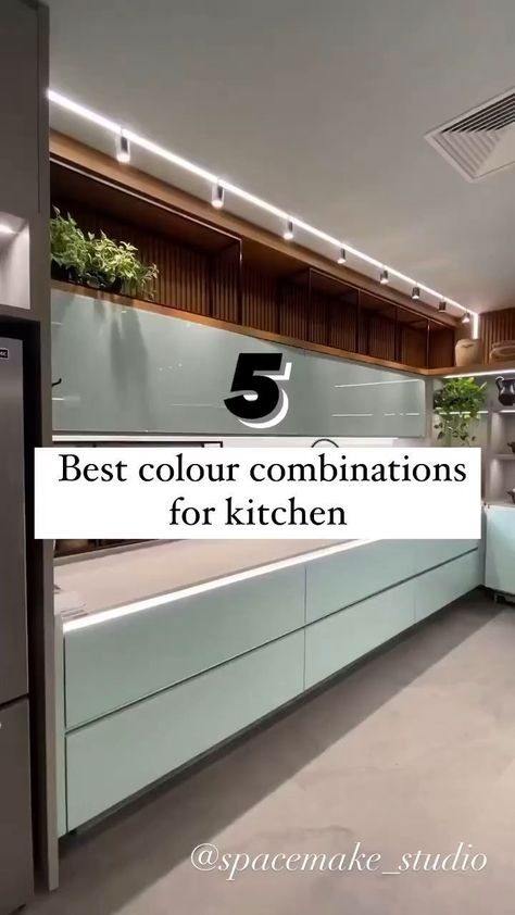 From calming blues to vibrant reds, we've got the hues that'll make your kitchen sizzle. Dive into the world of kitchen color trends for a fresh and vibrant cooking space. 🔵🔴🎨 #KitchenColors #HomeDesign #InteriorInspo #KitchenTrends #2023DecorTrends #interior #decor #home #house #homedecoration #homedecorideas #kitchen #kitchendecor #interiordesign #growth #business #viral #trending Modular Kitchen Colour Combination, Popular Kitchen Colors, Kitchen Cabinets Color Combination, Kitchen Colour Combination, Kitchen Cabinetry Design, Kitchen Design Small Space, Growth Business, Simple Kitchen Design, House Interior Design Styles