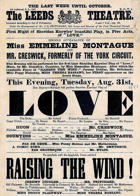 1847 | Flickr - Photo Sharing! Type Poster Design, Wood Type Poster, Victorian Theatre, Victorian Typography, Revolution Poster, Theatre Posters, Modern Heritage, Font Poster, Japanese Typography