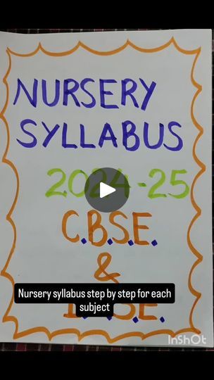 English Syllabus For Kindergarten, Syllabus For Nursery Kids, Syllabus For Lkg, Class 1 Syllabus Cbse, How To Complete Syllabus, Craft Activities For Kids, Subjects, Craft Activities, Activities For Kids