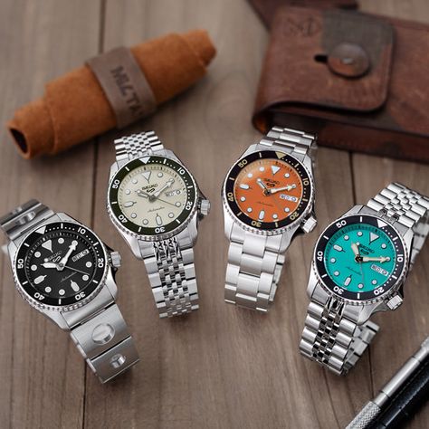 Seiko has recently released four new models of their 5 Sports watch, all with a 38mm case size, and they're already causing a stir in the watch world. These new watches, the SRPK29, SRPK31, SRPK33, and SRPK35, offer a range of color and design options in a smaller, more wearable case size. Seiko Marinemaster, Seiko Sumo, Seiko Samurai, Seiko Alpinist, Longines Hydroconquest, Seiko Skx, Mini Turtles, Seiko 5 Sports, Latest Watches