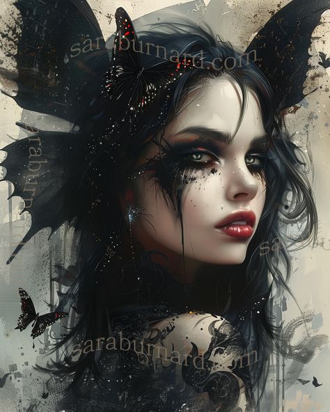 Dark Fairy Digital download - Gothic Fantasy - AI Generated Art Print Printable Poster Image stock photo JPG by BurnardArt on Etsy Dark Gothic Fantasy Art, Evil Fairy Aesthetic, Fairy Warlock, Dark Faries, Gothic Creatures, Evil Fae, Dark Fairy Makeup, Fae Ball, Dark Fairy Aesthetic