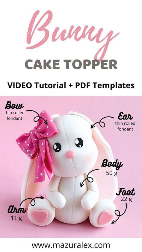 Looking to improve your baking skills and create stunning cakes for any occasion? Look no further than my pastry training program! With over 70 VIDEO Lessons you'll learn the techniques you need to create customized caketoppers for any special event. My program will guide you through the process step-by-step. But that's not all! My course also includes templates to help you maintain the correct proportions and shapes of each figure. Fondant Monkey, Bunny Cake Topper, Stunning Cakes, Cake Decorating Courses, Fondant Figures Tutorial, Bear Cake Topper, Teddy Bear Cakes, Fondant Cake Topper, Fondant Animals