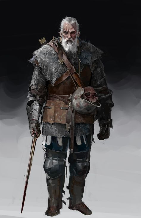 ArtStation - Wandering Hunter Concept Art Medieval, Medieval Hunter, Old Hunter, Pathfinder Rpg Characters, Player Aesthetic, Dragon Hunters, Warhammer Fantasy Roleplay, Pathfinder Character, Fantasy Wizard