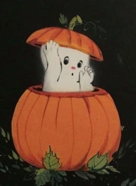 Ghost In Pumpkin, Halloween Widget, Envelope Vintage, Leaves On The Ground, Image Halloween, Fall Mood, Spooky Szn, Halloween 3, Halloween Vibes