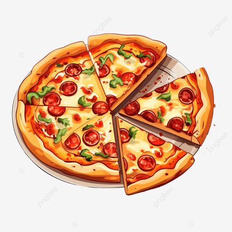 a pizza clip art showcasing sliced pie with oozing cheese and assorted toppings pizza clipart cute Pizza Clip Art, Fast Food Png, Pizza Clipart, Cheese Drawing, Pizza Png, Food Clip Art, Journal Prints, Cute Pizza, Baking Journal