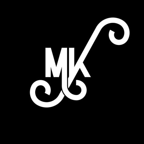 MK Letter Logo Design. Initial letters MK logo icon. Abstract letter MK minimal logo design template. M K letter design vector with black colors. mk logo Mk Logo Fonts, K Letter Design, Font Writing, Logo Mk, Ben Ben, K Letter, Design With Letters, Minimal Logo Design, M K